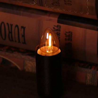 Bombilla LED de filamento DecorBites™ con cristal tintado dorado, tipo candelabro, regulable, 2200 K, 0,5 W, 110 V/220 V