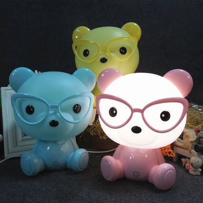 ديكوربايتس™ مصباح مكتبي USB ليلي على شكل أرنب للأطفال، موفر للطاقة، LED، حماية للعين، هدية