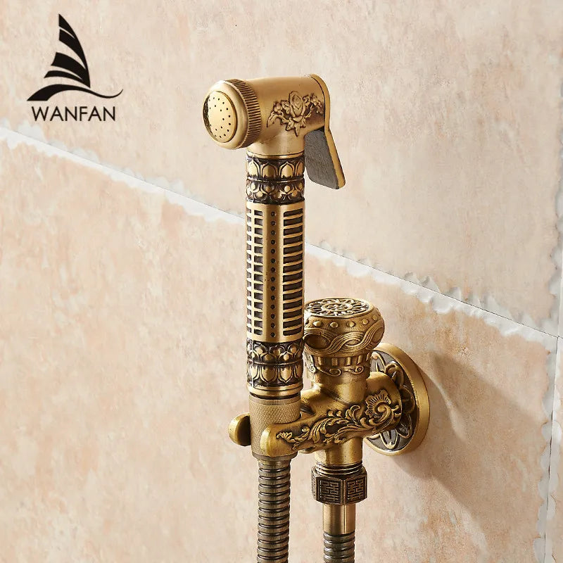 DecorBites™ Brass Wall Mounted Bidet Faucet Handheld Hygienic Shower Spray Head