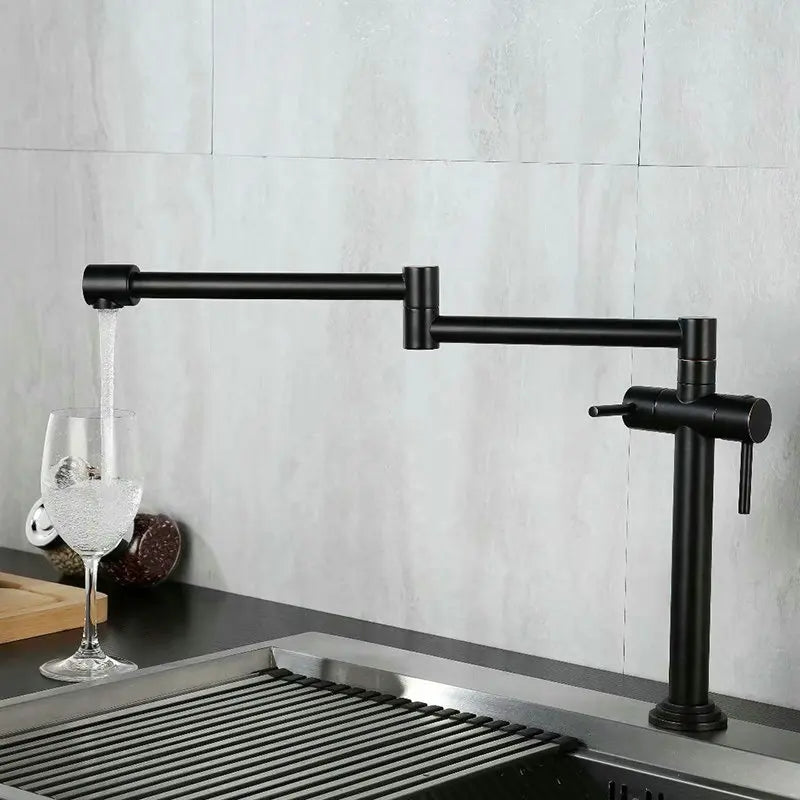 DecorBites™ Kitchen Faucet: Solid Brass Deck Mounted Sink Mixer in Multiple Finishes