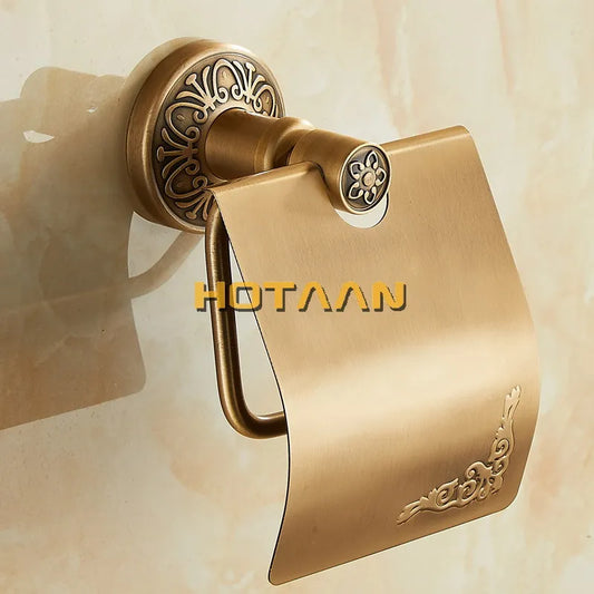 DecorBites™ Antique Brass Toilet Paper Holder Classic Bathroom Accessories