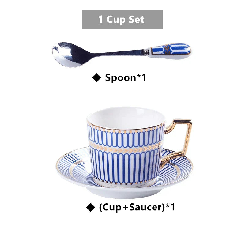 Juego de café y té DecorBites™ de porcelana dorada - Artículos de café de porcelana fina de lujo