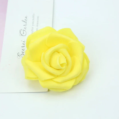 DecorBites™ Foam Roses Flower Wall Home Wedding Decoration Bridal Brooch Handmade Artificial Flowers
