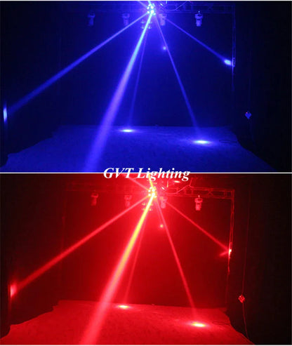 DecorBites™ 12x10W RGBW Unlimited Rotate DJ LED Moving Head Light - حفلات الديسكو، البار، الملهى الليلي