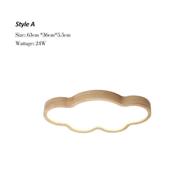 DecorBites™ Cloud Wood Ceiling Light for Children's Room