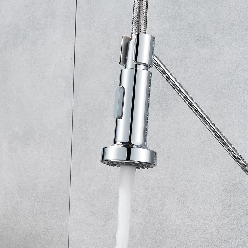 DecorBites™ Dual Function Chrome Kitchen Sprayer Head, Replace Spout Stream for Faucet