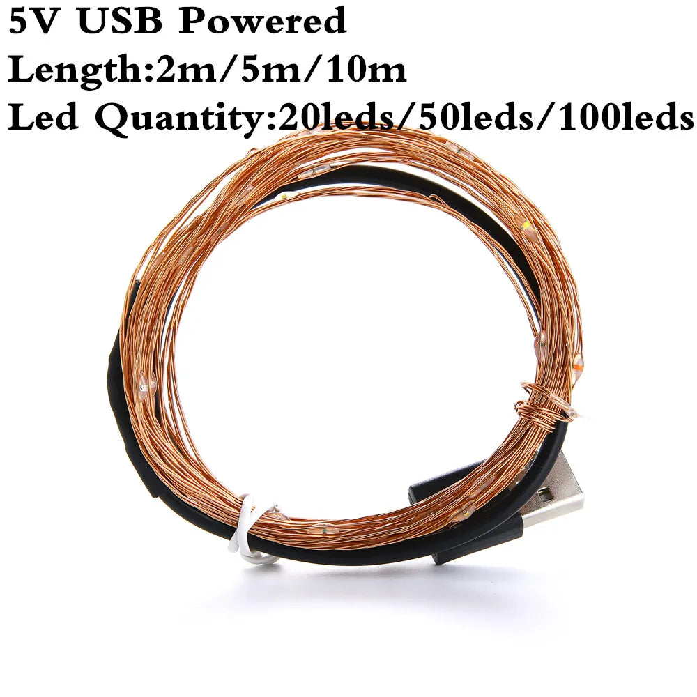 سلسلة إضاءة LED من DecorBites™ Garland لتزيين حفلات الزفاف في عيد الميلاد