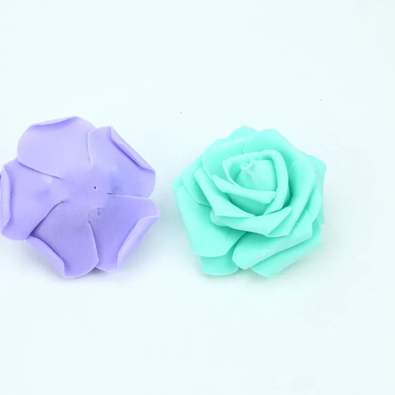DecorBites™ Foam Roses Flower Wall Home Wedding Decoration Bridal Brooch Handmade Artificial Flowers