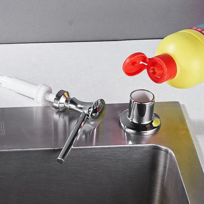 موزع صابون سائل للمطبخ أسود من ديكوربايتس™ سعة 400 مل - زجاجة بديلة للحوض