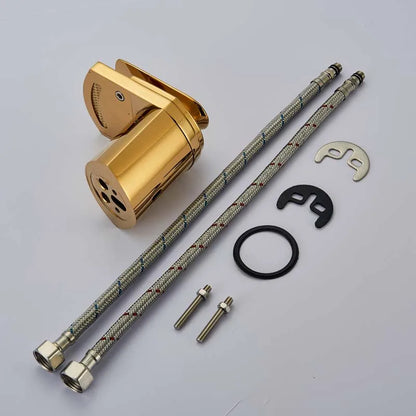 DecorBites™ Golden Brass Waterfall Vessel Sink Faucet - Chrome Bathroom Vanity Tap