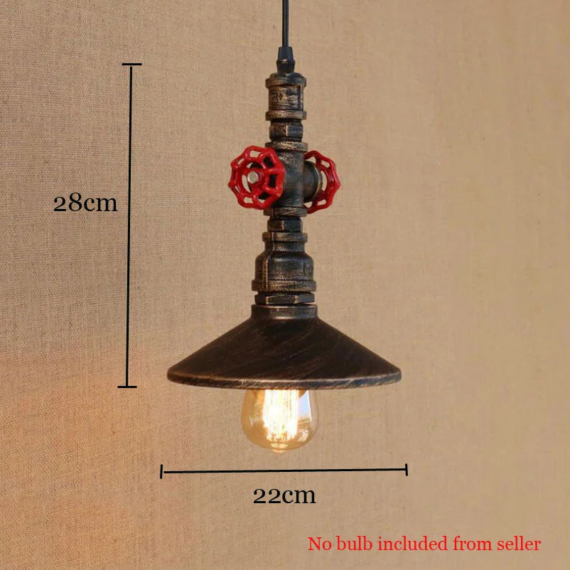 DecorBites™ Industrial Water Pipe Pendant Lamp for Dining, Bar, and Café
