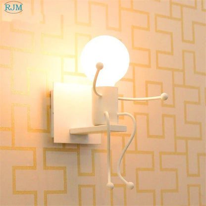 DecorBites™ Cartoon Children Iron Wall Lamps for Nordic Modern Living Bedroom Decor