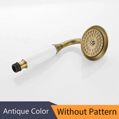 دش يدوي من DecorBites™ مصنوع من النحاس العتيق مع سيراميك فاخر - صنبور مطر دائري