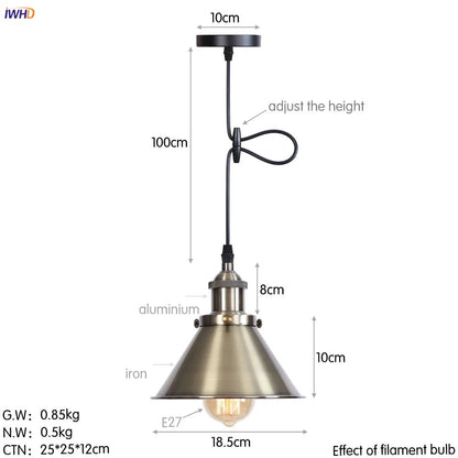 Lámparas colgantes LED Edison retro doradas DecorBites™ para comedor, sala de estar y decoración industrial