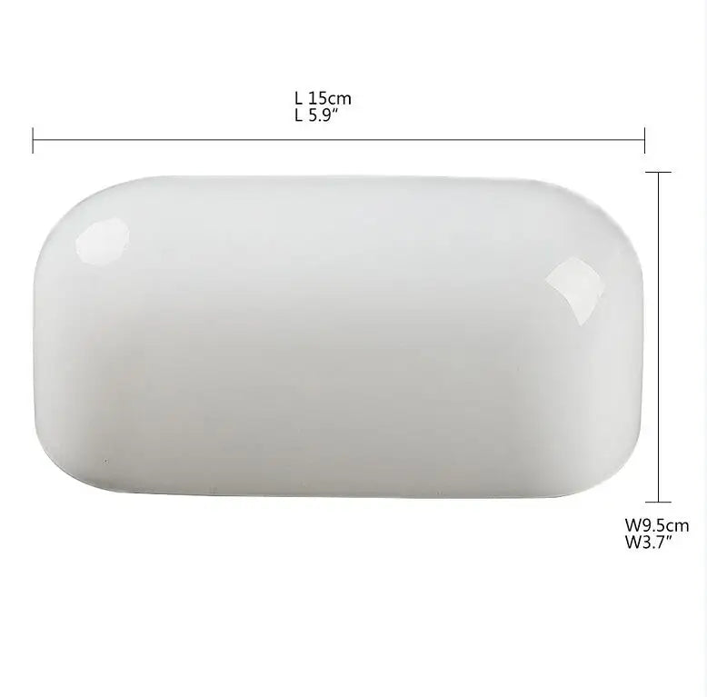 DecorBites™ Glass Bankers Lamp Cover | Green/White Cased Replacement Shade L15cm x W9.5cm