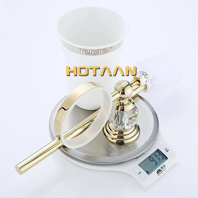 Gold Ceramic Toilet Holder