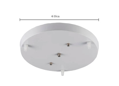DecorBites™ Ceiling Chandelier Plate 3-Hole Black/White Iron Lamp Base Pendant Lighting Kit