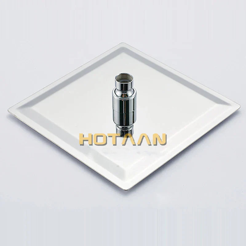 رأس دش مطري رفيع للغاية من DecorBites™ مقاس 20 سم × 20 سم مع ذراع بطول 42 سم