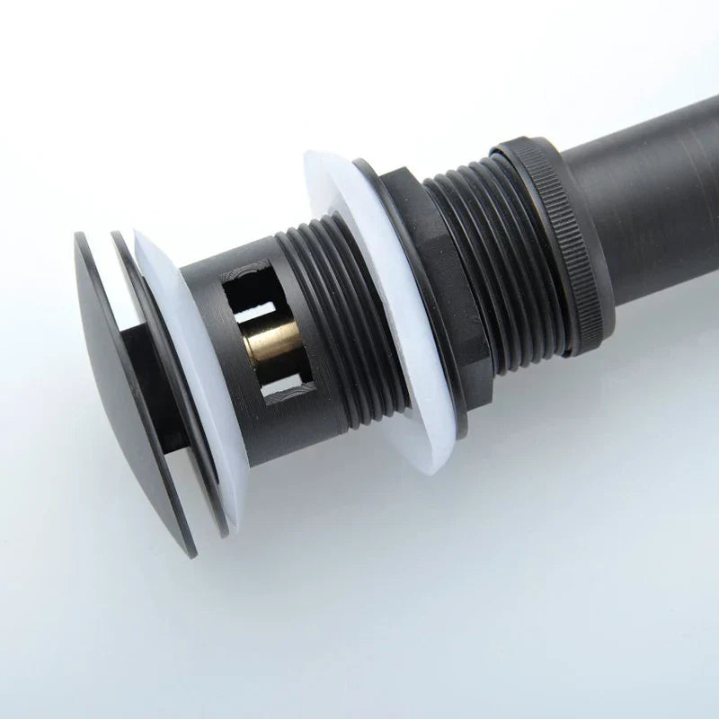 DecorBites™ Brushed Nickel Faucet Vanity Sink Pop-up Drain Stopper Overflow Drainer