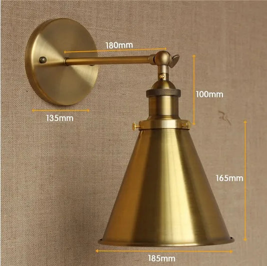 DecorBites™ Industrial Vintage Brass Loft Wall Sconce Retro Edison Light Fixture