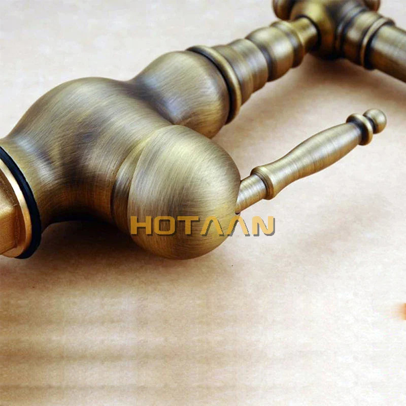 صنبور حوض من النحاس العتيق من DecorBites™، خلاط حمام، صنبور حوض YT-5047