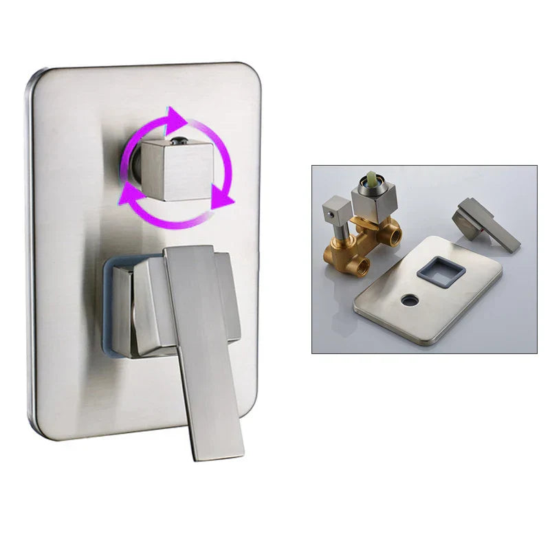 DecorBites™ Brass Bathroom Hot Cold Mixer Valve - Wall Mounted Shower Control