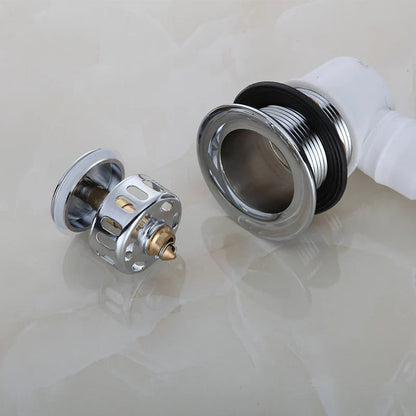 DecorBites™ Bañera de cobre con válvula de desagüe de pie y núcleo emergente para bañera, accesorios de tubería de desagüe