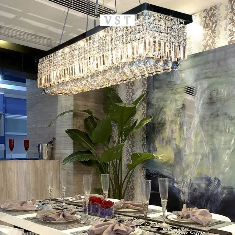 DecorBites™ Upscale Modern Crystal Chandelier for Dining Room