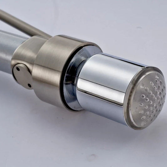 DecorBites™ Brushed Nickel LED Color Changing Kitchen Faucet Spray Head