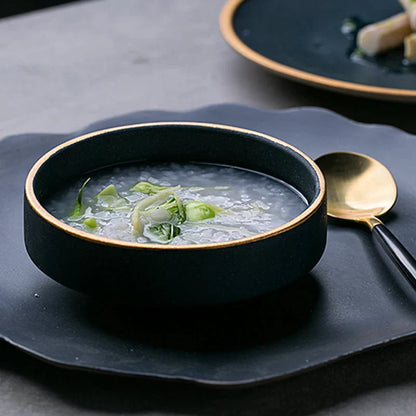 DecorBites™ Ceramic Western Dinnerware Set - Eco-Friendly Porcelain Plates, Bowls, and Cutlery