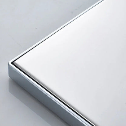 DecorBites™ Bright Chrome LED Rainfall Shower Head: Color Changing Brass Rectangular Shower Faucet