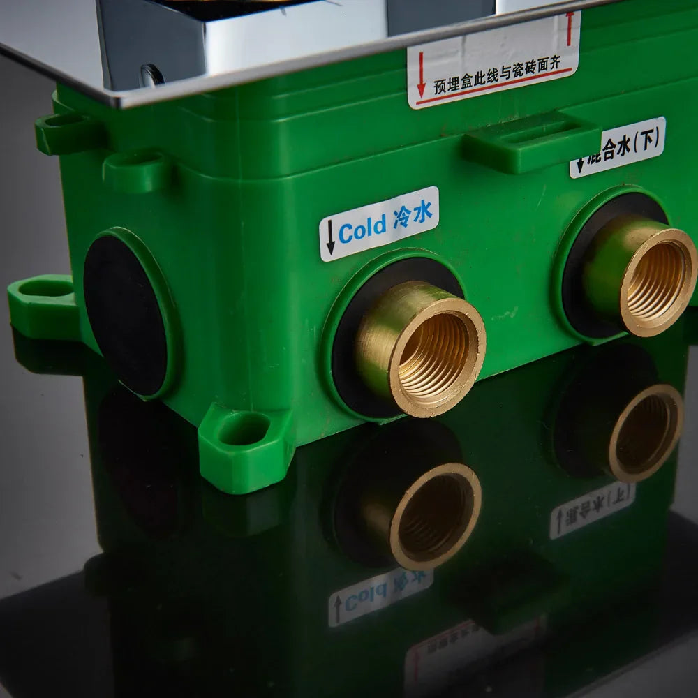 DecorBites™ Dual Handle Thermostatic Shower Mixer Valve - Chrome Finish