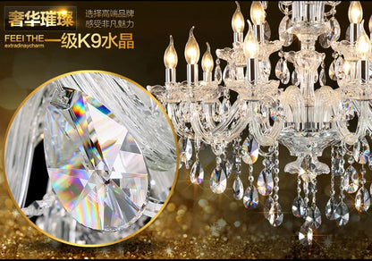 DecorBites™ Crystal Chandelier: Luxury Modern Light Fixture for Living Room - Lustres de Cristal