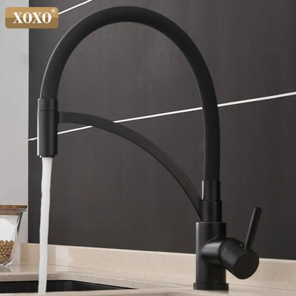 DecorBites™ Black Chrome Kitchen Tap Faucet Pull Down Mixer for Sink.