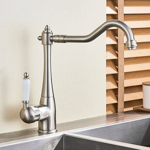 DecorBites™ Brass Basin Waterfall Faucet Mixer Tap for Kitchen & Bathroom, Hot&Cold Mixer