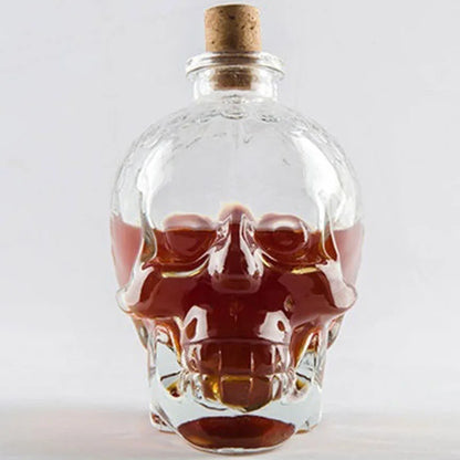 DecorBites™ Glass Skull Bottle: Creative Crystal Vodka/Wine 180ML/350ML - Halloween Hip Flasks