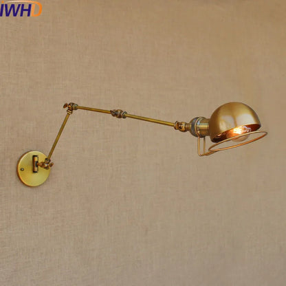 Aplique de pared LED DecorBites™ Gold Swing Arm Retro Loft Industrial