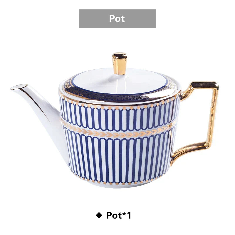 Juego de café y té DecorBites™ de porcelana dorada - Artículos de café de porcelana fina de lujo