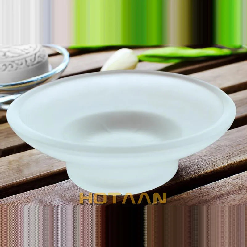DecorBites™ Glass Soap Dish Bathroom Accessory, Matte Finish