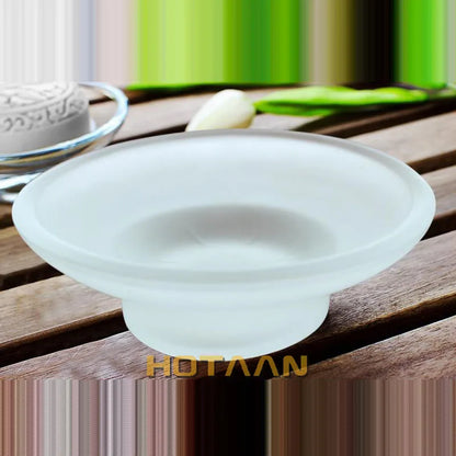 DecorBites™ Glass Soap Dish Bathroom Accessory, Matte Finish