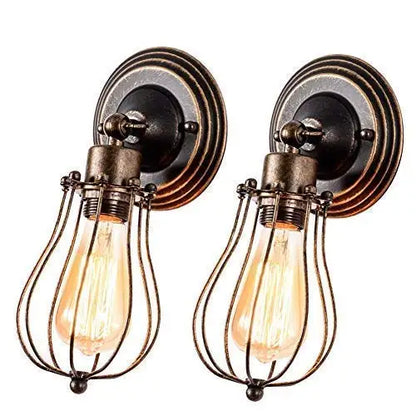 Decorbites™ Industrieller Käfig-Wandleuchter, Vintage verstellbares Licht für Flur, Restaurant, Schlafzimmer