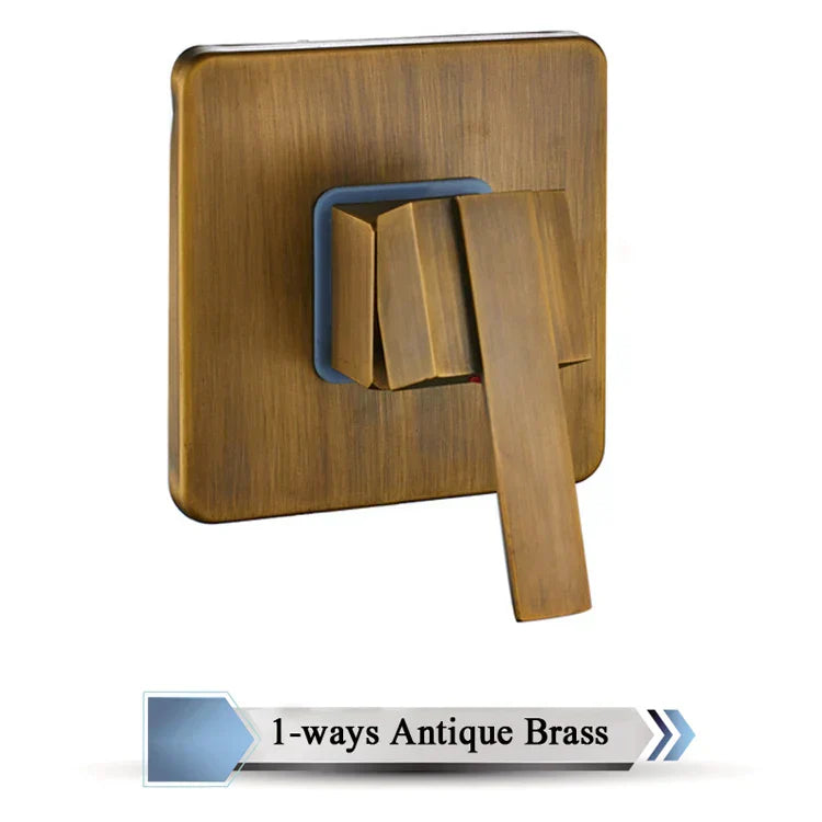 DecorBites™ Brass Bathroom Hot Cold Mixer Valve - Wall Mounted Shower Control