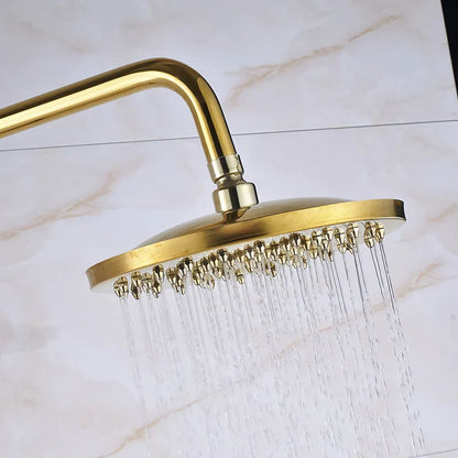 DecorBites™ Dual Handle Brass Bathtub Shower Faucet Set with 8" Rainfall Shower Head