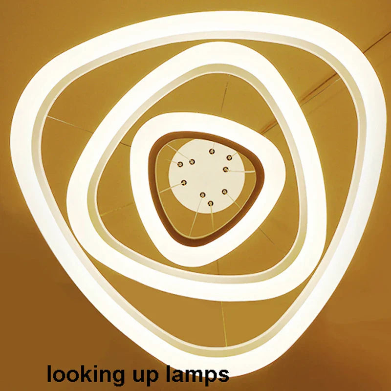 DecorBites™ Circle Rings Acrylic LED Pendant Lights for Living Room and Dining Room