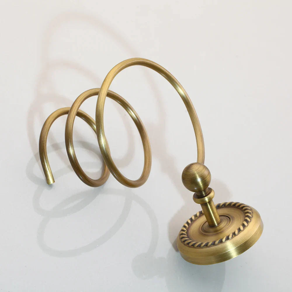 مجموعة أدوات الحمام النحاسية العتيقة من ديكوربايتس™ - حامل صابون للمرحاض - ملحق