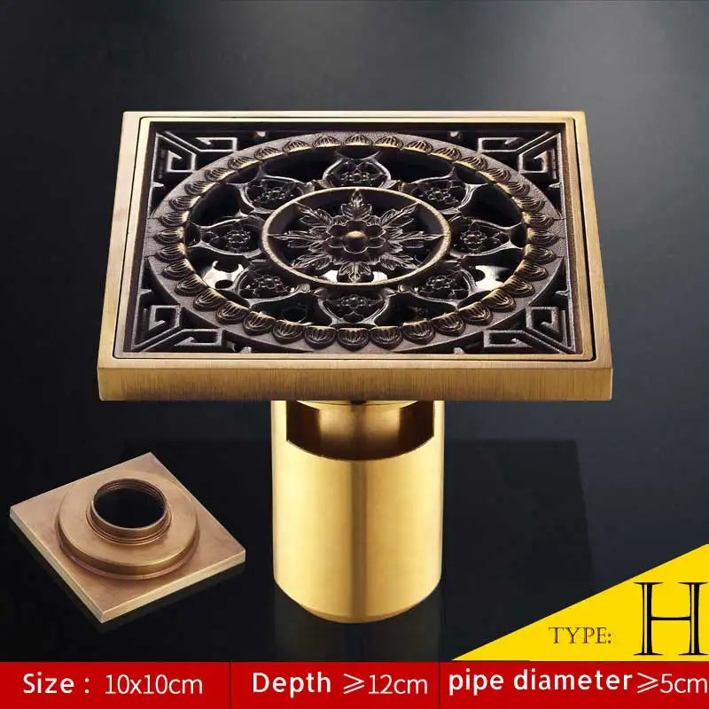 مصفاة دش DecorBites™ على شكل سمكة من النحاس العتيق، مصفاة أرضية مربعة مقاس 10 سم