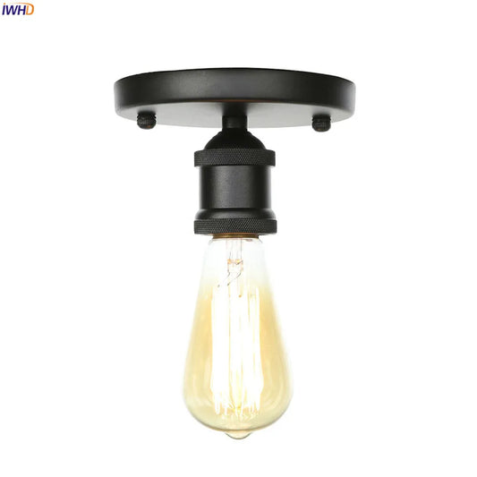 DecorBites™ Black Metal Vintage Edison Ceiling Lamps for Industrial Living Room Decor
