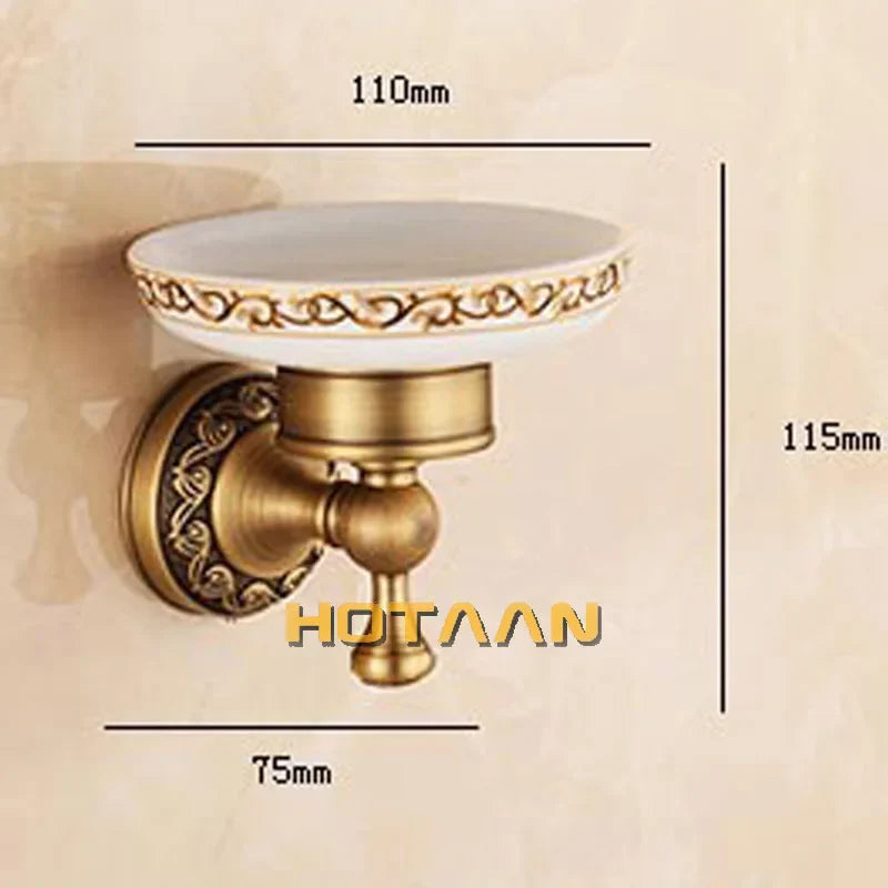 حامل صابون نحاسي عتيق من DecorBites™، سلة صابون حمام من النحاس النقي