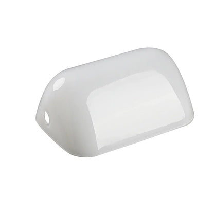 DecorBites™ Glass Bankers Lamp Cover | Green/White Cased Replacement Shade L15cm x W9.5cm