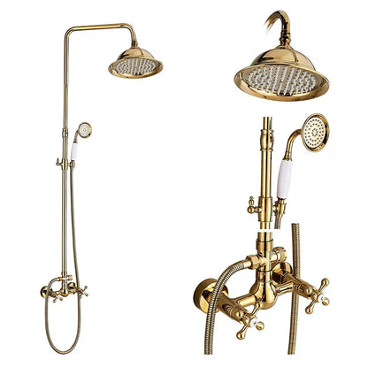 DecorBites™ Black Bronze Bathroom Shower Mixer Tap with Long Spout and 8" Rainfall Head